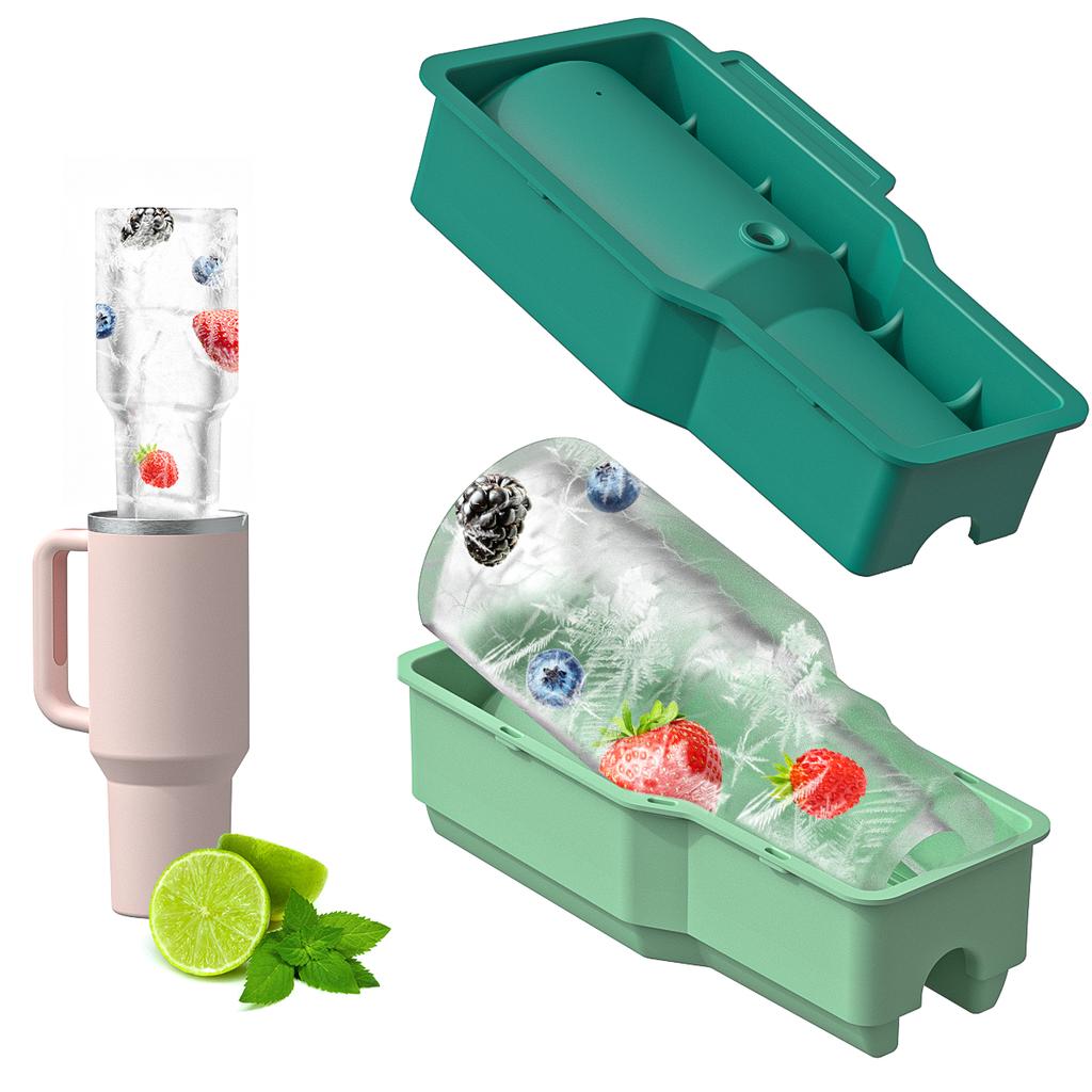 1pcs Silicone Large Ice Cube Molds with Lids For 40oz Tumbler Cup Cylinder Ice Cube Trays Summer Necessary Kitchen Make Mould