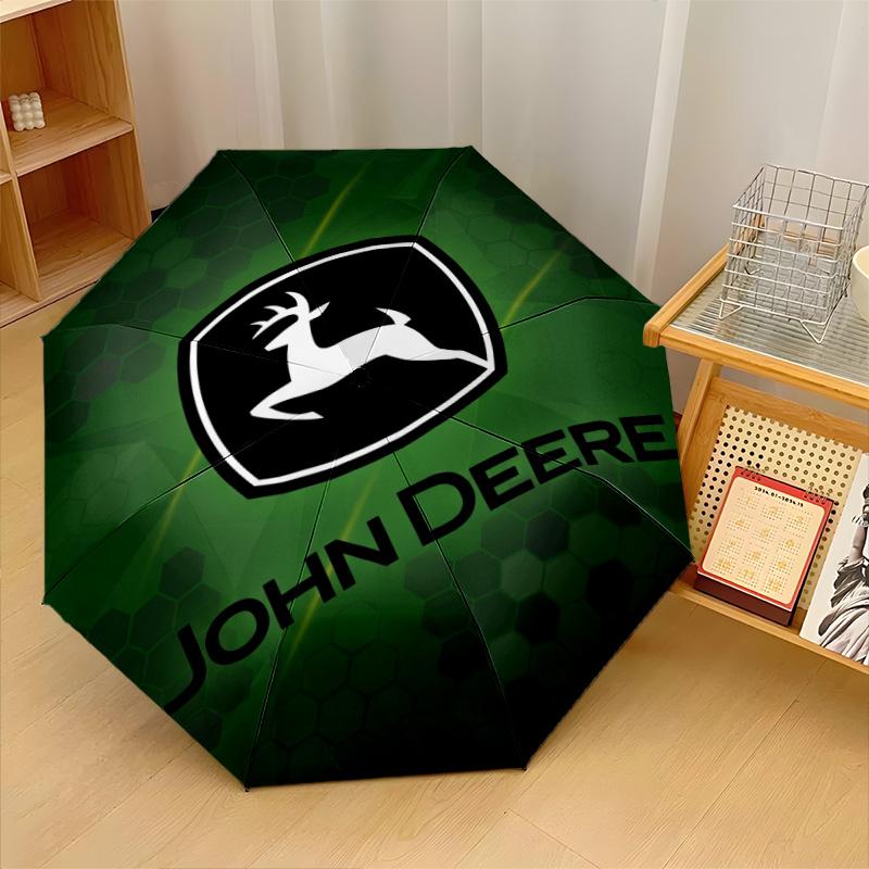 John Deere Print 8?Ribs Automatic Umbrella Wind Resistant Lightweight Folding Umbrella For Outdoor Travel