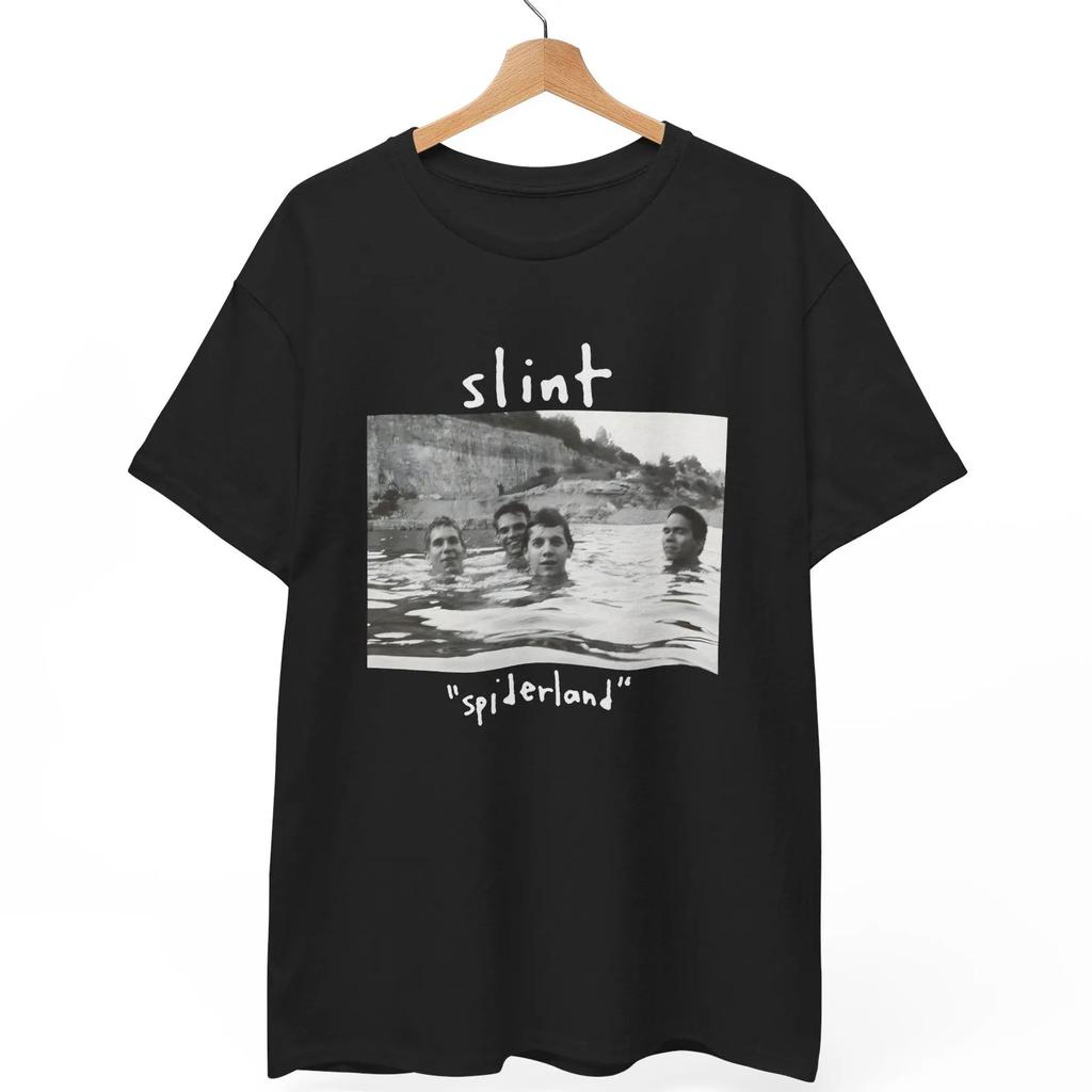 Slint Spiderland T-shirt, 90s retro alternative rock T-shirt All-season pure cotton couple streetwear shirt vintage t