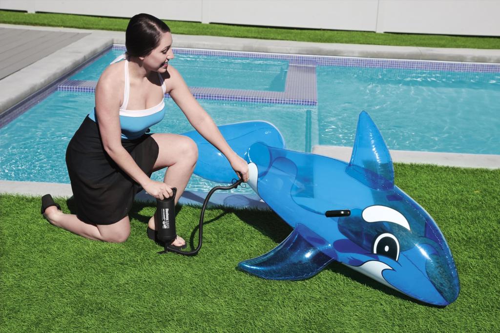 Bestway Wal Schwertwal x 41037 Aufblasbarer Schwimmtier, 1,57m 94cm,