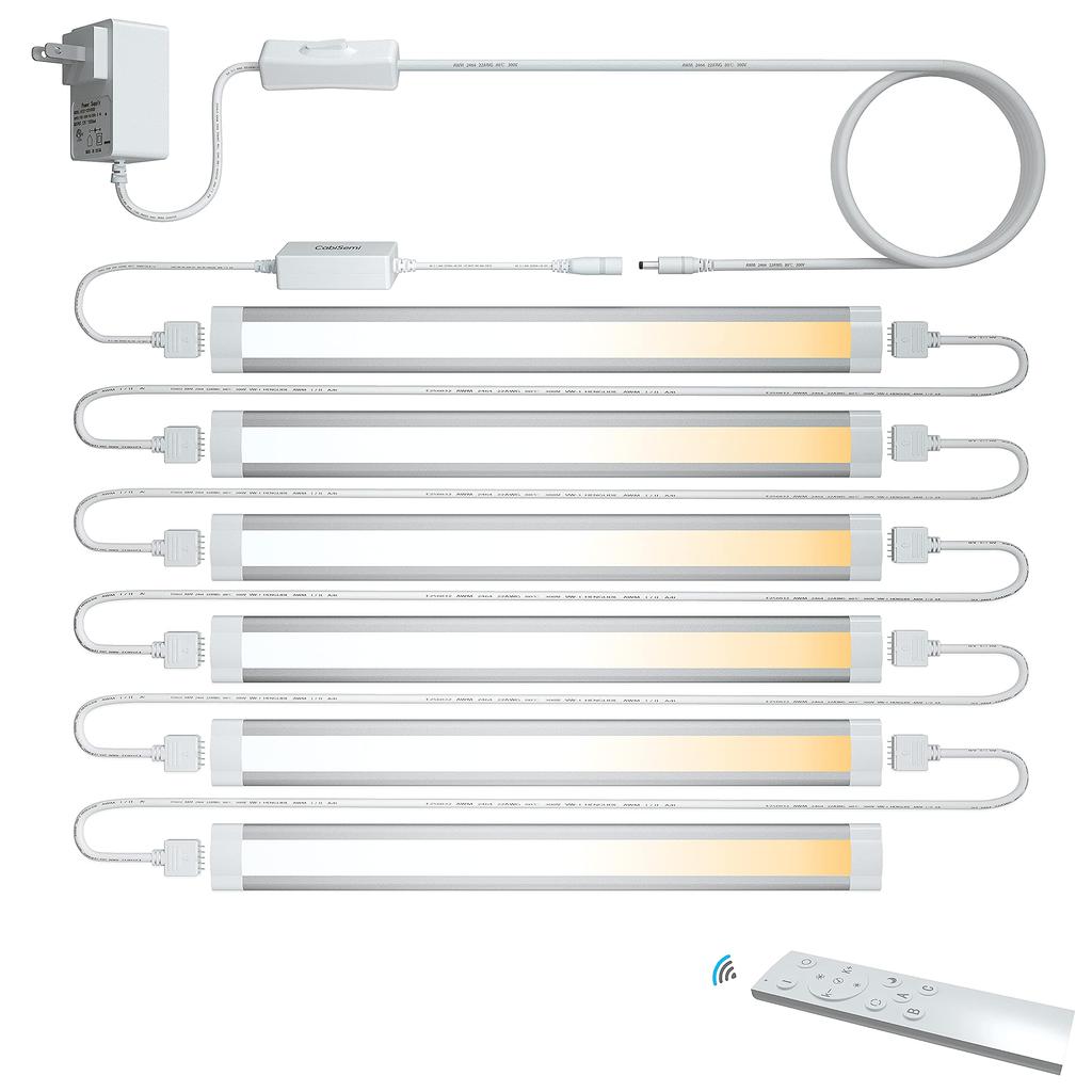 LED Smart Cabinet Light, Closet Light, Bar Light, Smart Kitchen Light with Remote Control, Dimmable and Color Adjustable, Night Light for Kids,