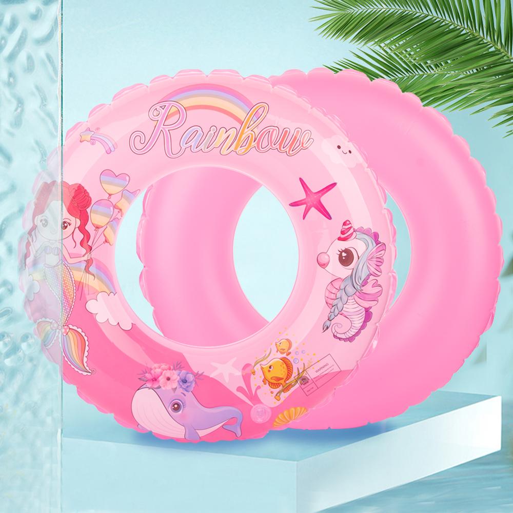 Mermaid children's swimming ring pink rainbow baby underarm swimming ring anti-rollover