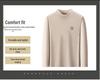 2025 Men's Silk-Wool Velvet Base Layer Sweatshirt: New Style, Half-High Collar, Thickened Inner Wear