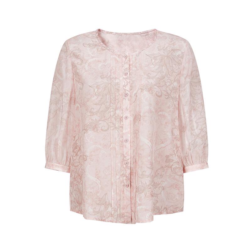 Elegant Floral Silk Blouse XL
