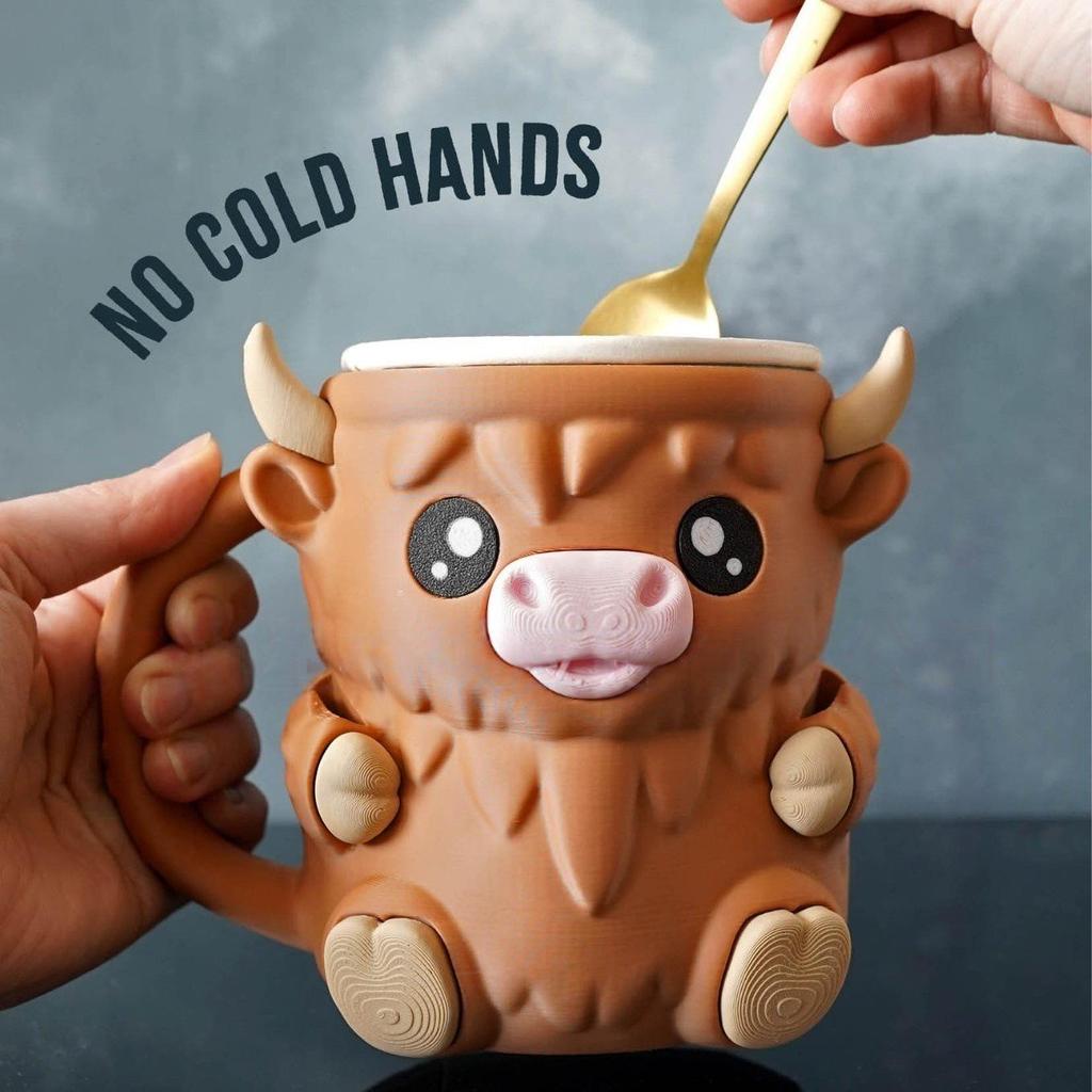 Highland Cow Ice Cream Pint Holder (In Stock)
