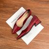 Grape mother fashion single shoes women's outer wear high sense French heels spring new high heels women's thick heel high sense
