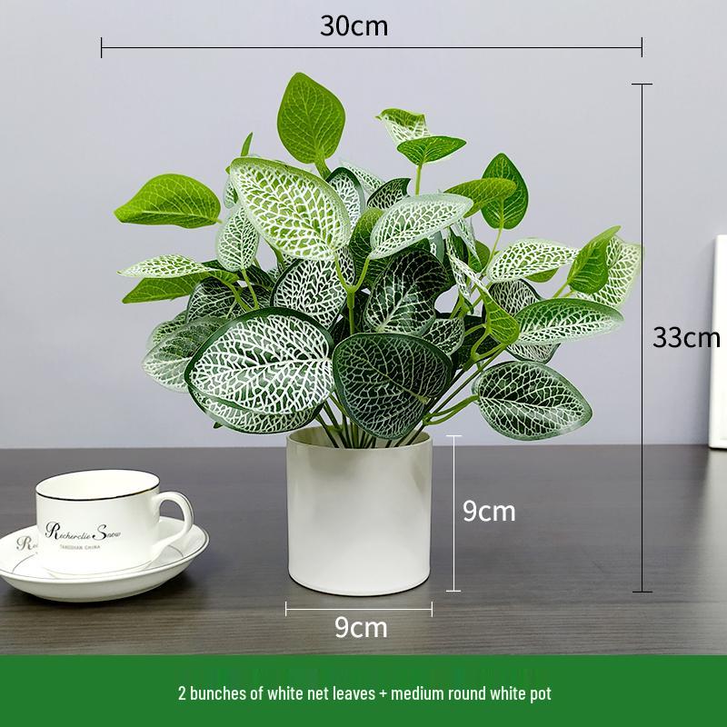 Nordic Artificial Green Plant Bonsai for Office or Home Decor - Small Indoor Potted Ornament