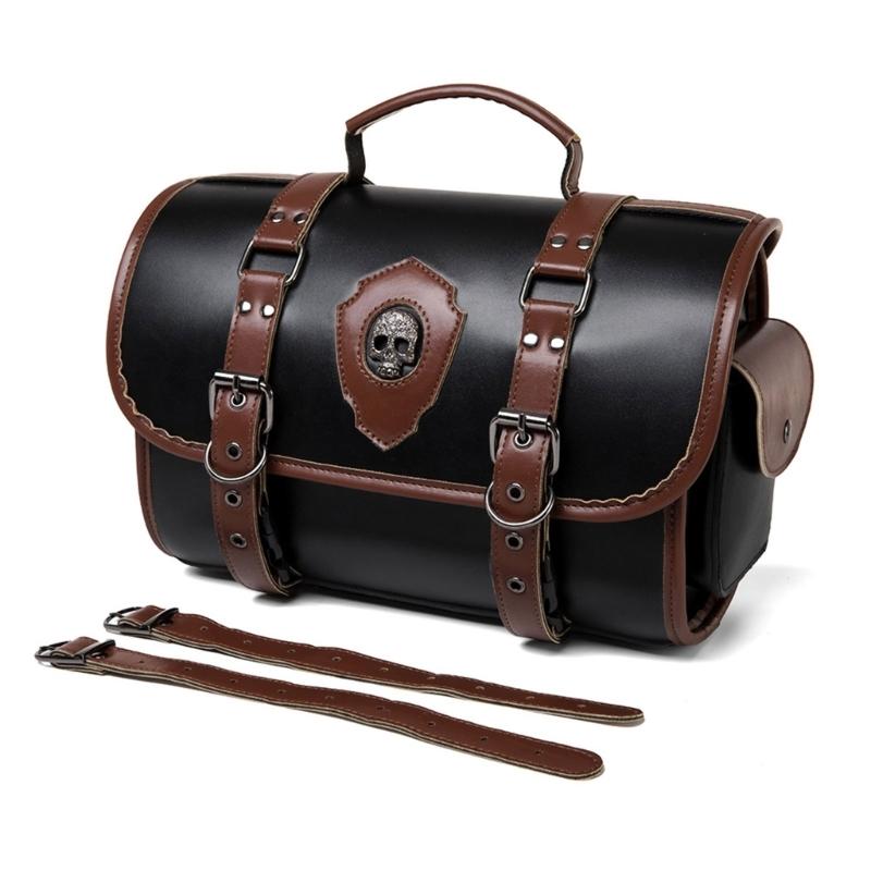 

Motorcycle Tool Bag Luggage Storage Bag Saddlebag Over Saddles Bag Side Bag Pouch with 2 Strap Motorbike Accessory Black 1
