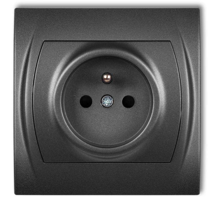 Logo Single Socket Z/U 2P+Z Graphite 11Lgp-1Zp