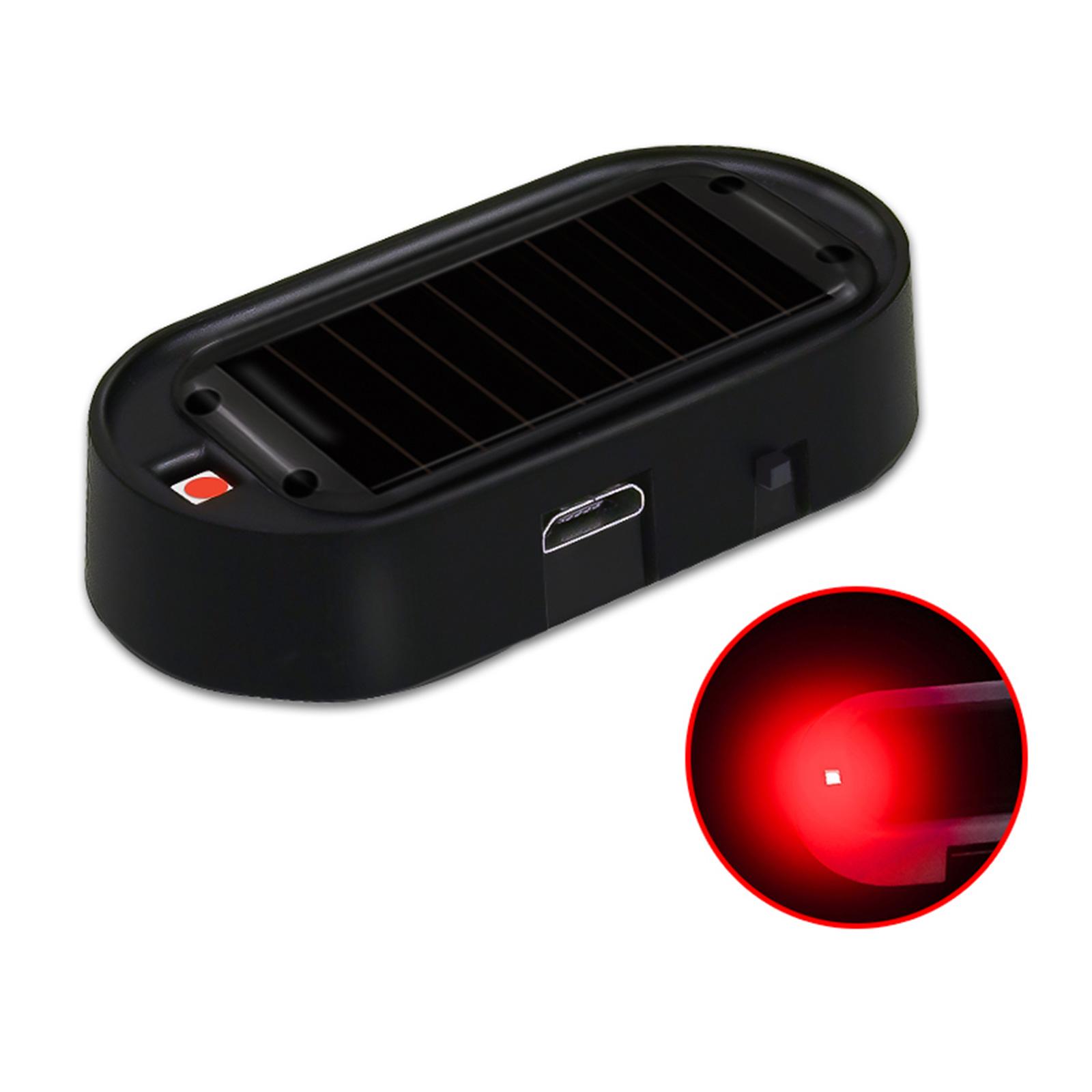 Alarm Light Car Solar Power Simulated Dummy Warning Anti-Theft LED Flashing Lamp 1
