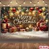 2D Flat Print Winter Snowy Christmas Backdrop Holiday Party Background Cloth