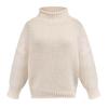 Pulovere de damă cu guler tricotat Pulovere ocazionale cu liliac Pulover cu mânecă lungă Pulover largi, gros, tricotat