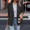 Women's New Small Suit Temperament Small Fragrance Slim Pocket Medium Long Coat Women's Clothing