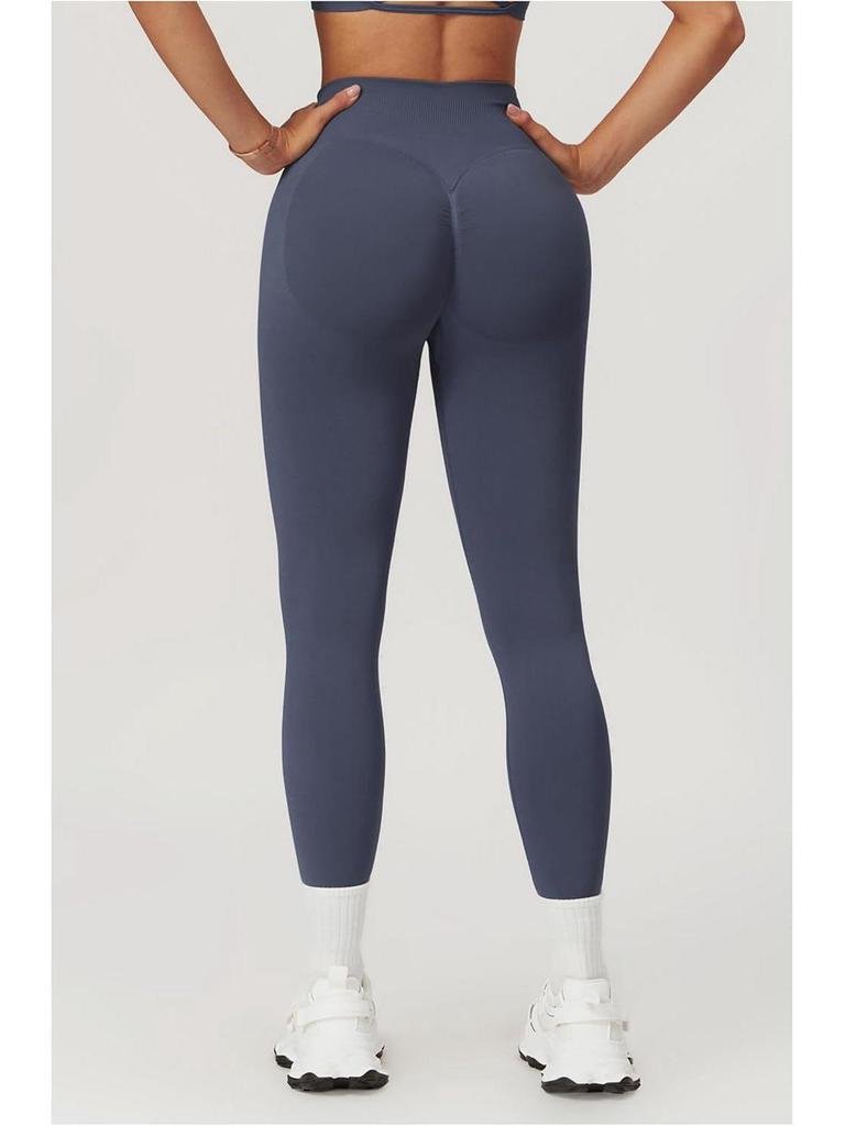 High-Waisted Seamless Breathable Nude Feel Yoga Pants for Women, Workout Leggings, Elastic Compression Fitness Tights, Black/Gray S-XXL