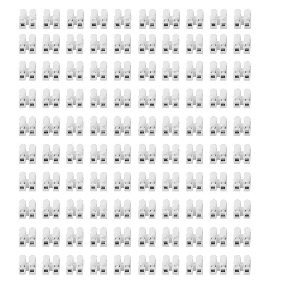 100Pcs CH-2/CH-3 Quick Connector Cable Clamp 0.5~2.5mm² 250V 10A Spring Connector Press Spring Stainless Steel Press Terminal