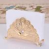 Napkin Holder Classical Metal Peacock Embossed European   Table Tissue Holder Tabletop Freestanding Tissue Dispenser