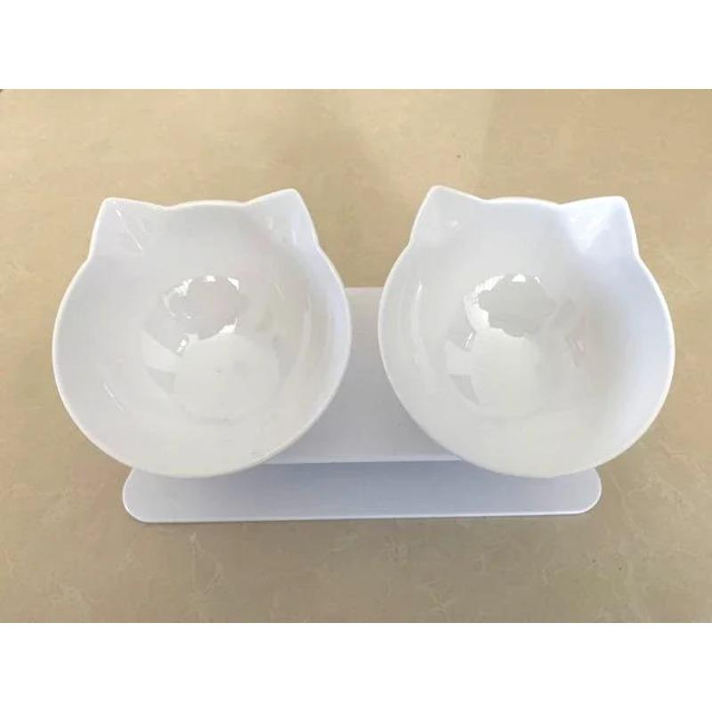 Antypoślizgowa podwójna miska dla kota miska dla psa ze stojakiem karmienie zwierząt miska na wodę dla kotów karma dla kotów miski dla zwierząt karmnik dla psów artykuły do karmienia