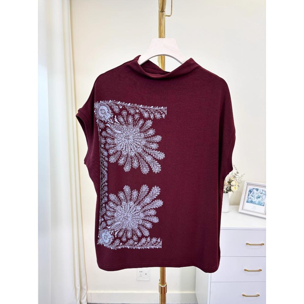 

Dimanaf 2025 Осень Футболка с принтом Футболка Женская Короткий рукав Свободные топы Футболки One size