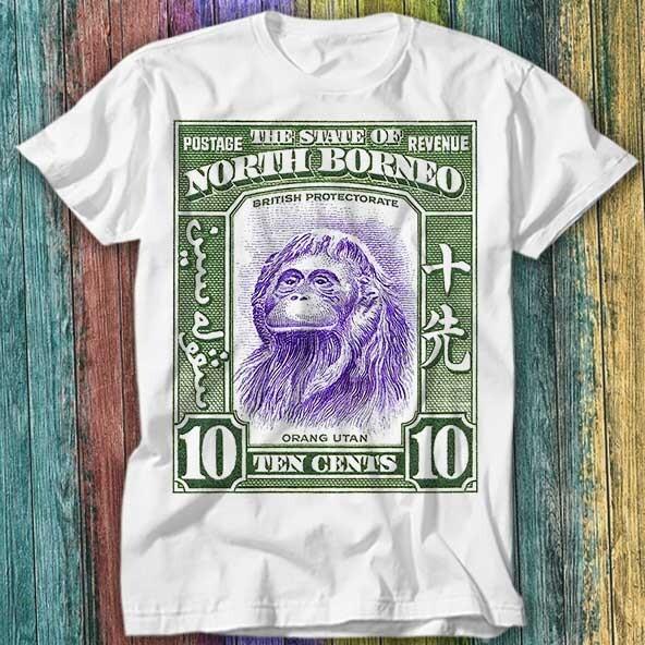 

1939 North Borneo Orangutan Monkey Stamp T Shirt Top Tee 534 XL