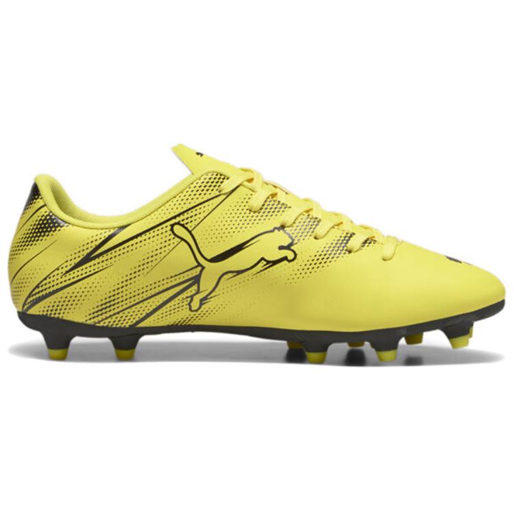 Puma Attacanto Comfortable Lightweight FG AG Artificial Grass Soccer Shoes Men Soccer Shoes Yellow Black 107477-02