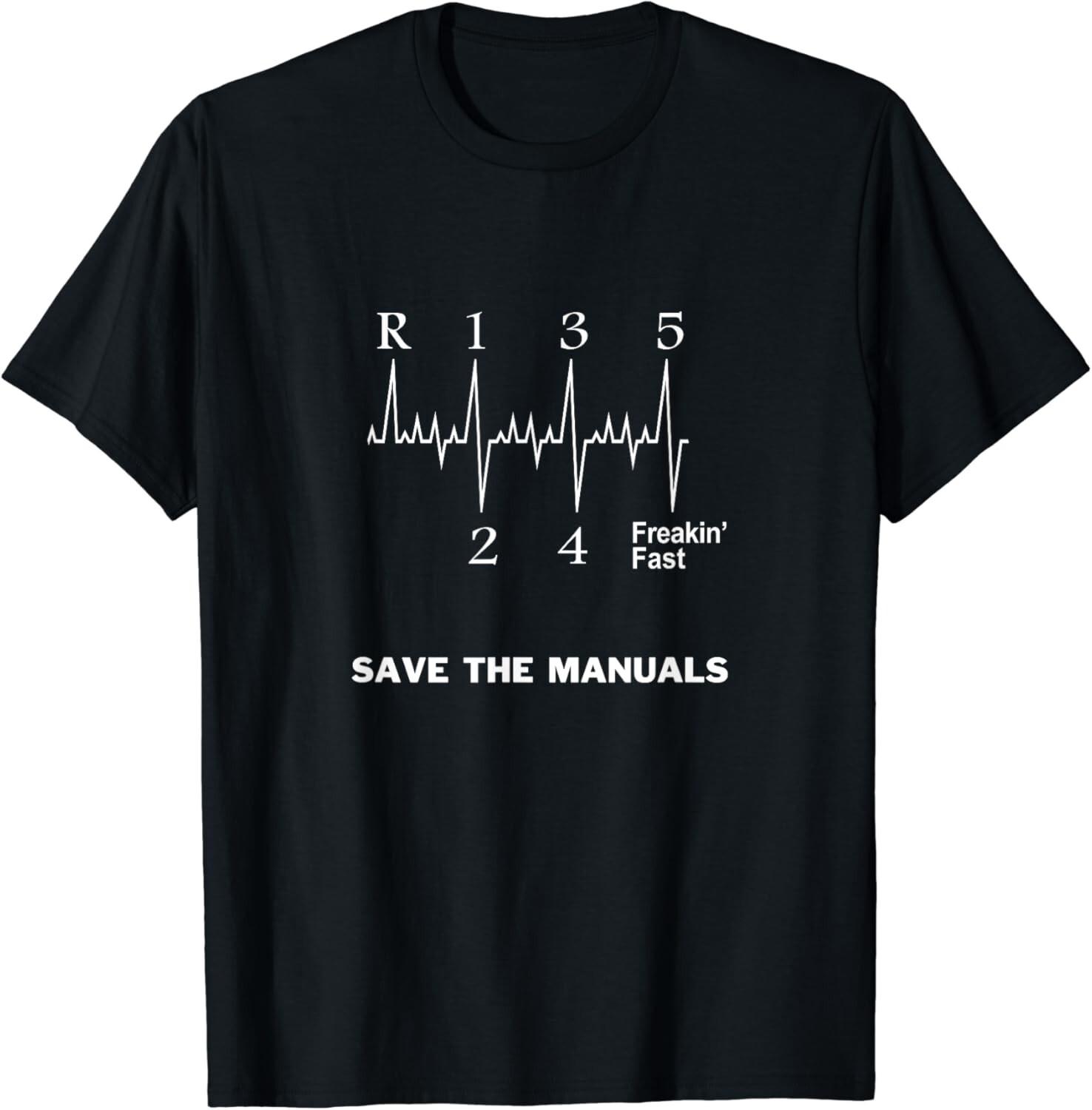

Save The Manuals Stick Shift Car Lover Gift Unisex T-Shirt 5XL різнокольоровий