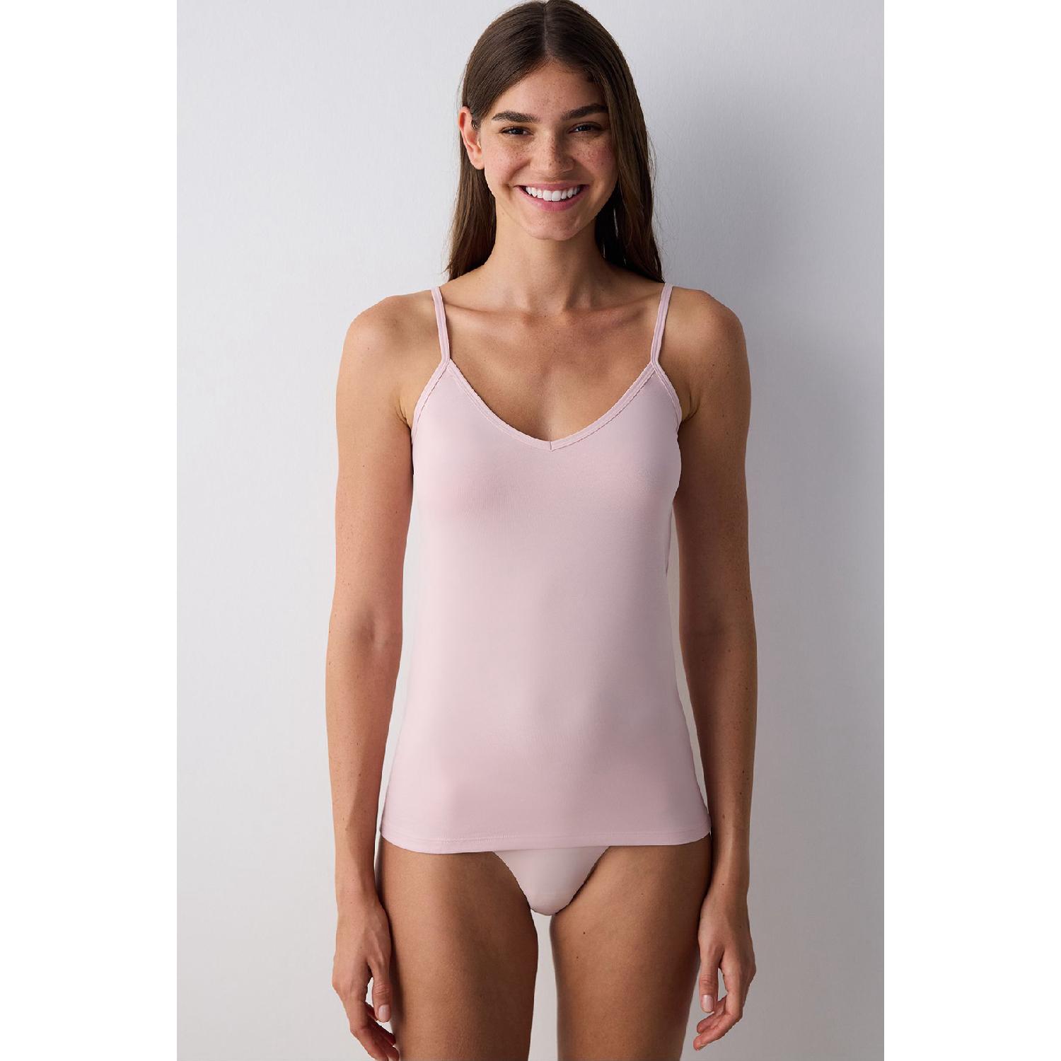 

Reversible Side Thin Strap Dusty Rose Pink Undershirt XS чистий