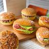 Imitation Hamburger Bread Models Artificial Food Bread Model PU Texture Perfect for Home Decor and Party Displaying