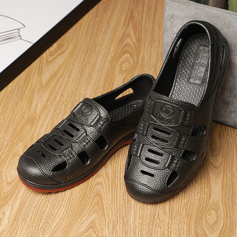 Männer Sandalen Koreanische Version Atmungsaktive Sport Arbeit Laufen Cave Schuhe Weichen Boden Sandalen Männer rutsch Papa Schuhe