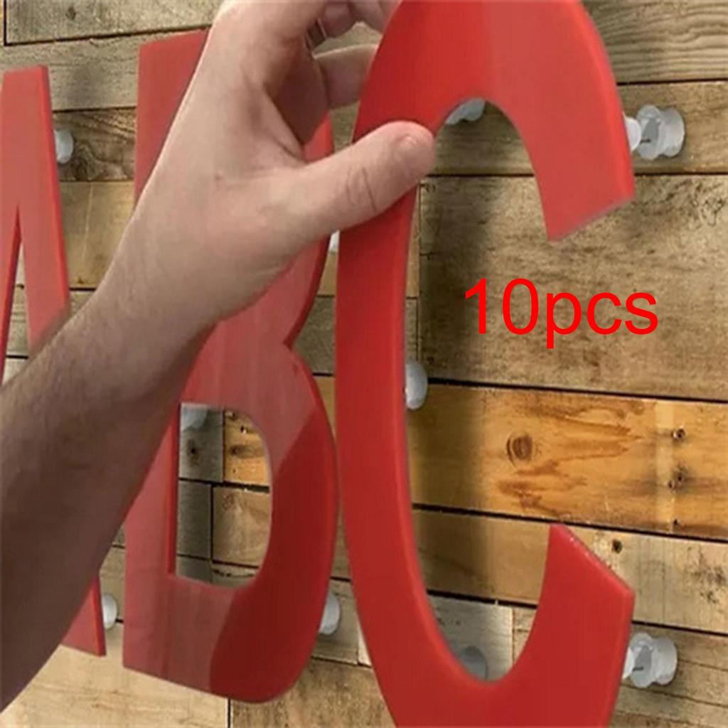 10 Clear Sign Spacers, Tall Decorative Screws, Hardware for Industrial, Home, Office And Shop Use.