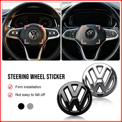 Car Steering Wheel Sticker Badge Decoration Auto Accessories For Golf-4 5 6 7 Bora Jetta POLO MK4 MK6 Bora Passat B5 B6 Superb