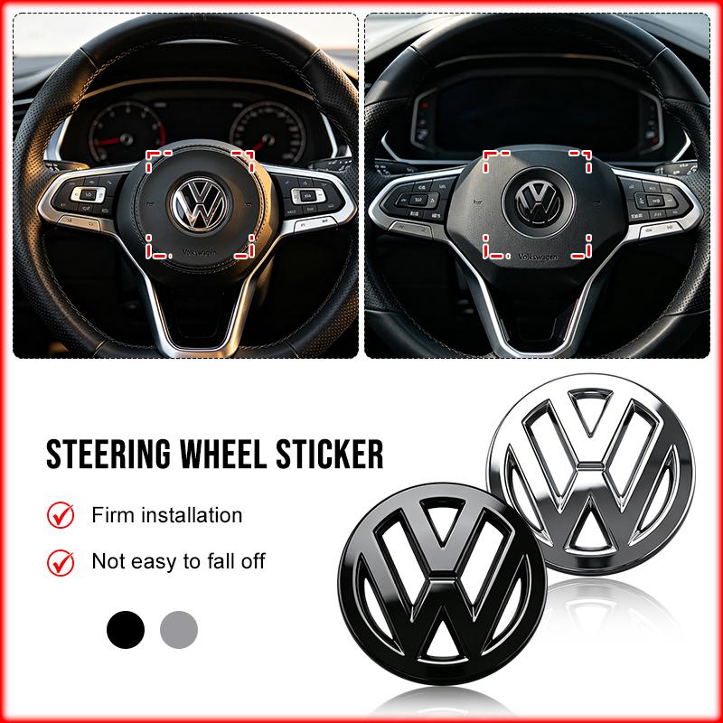 Insignia Decorativa de Pegatina para Volante de Coche Accesorios para Automóviles Para Volkswagen Golf-4 5 6 7 Bora Jetta POLO MK4 MK6 Bora Passat B5 B6 Superb