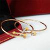 Kajia Nagelarmband Dick vergoldet 18 Karat Gold Glänzendes Armband Voll mit Diamanten Kopf und Schwanz Diamant Schmuck Für Männer und Frauen Geometrie