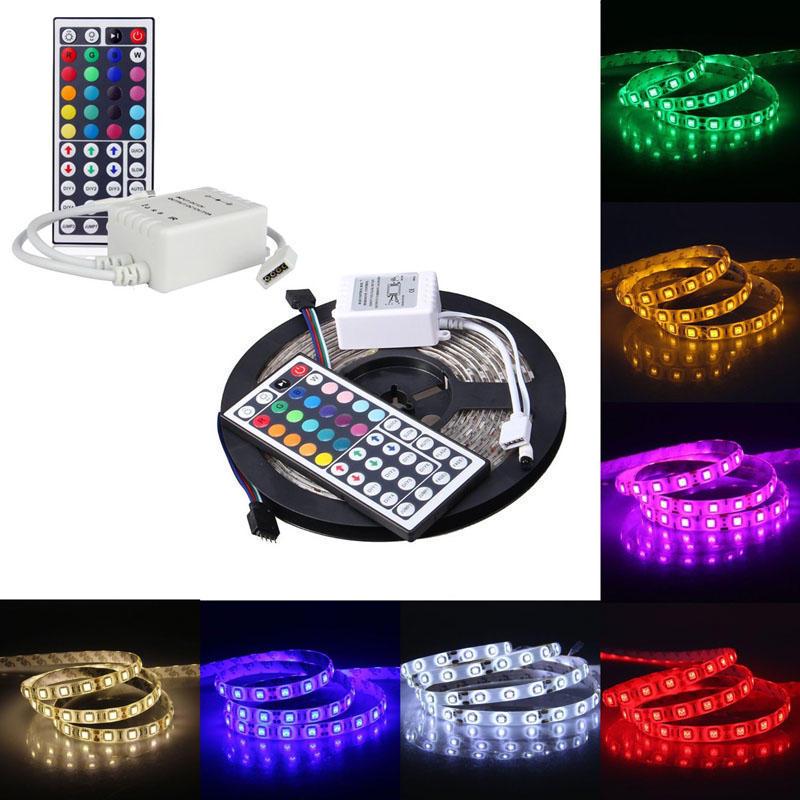 5M RGB 5050 SMD 300LED Waterproof Flexible LED Light Strip+44Key IR ...