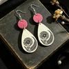 Versatile Dandelion Teardrop Leather Earrings