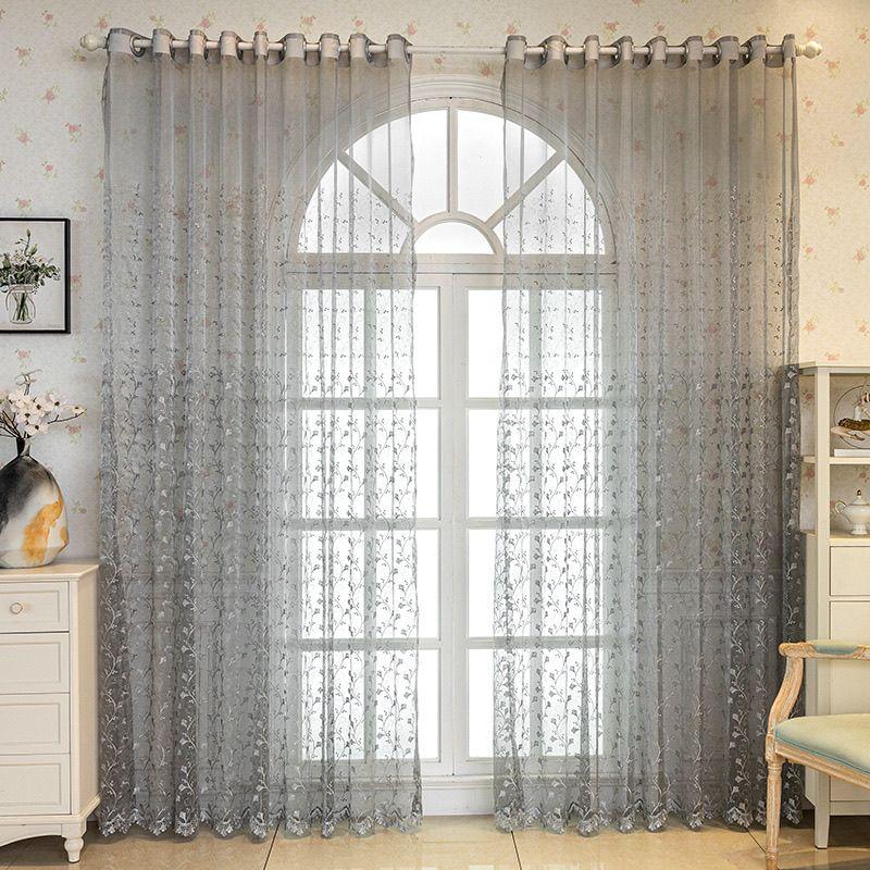 Light Luxury Window Screen Bedroom Living Room Balcony Light Transmission Blackout Embroidery Embroidery Gauze Curtain Dream Modern