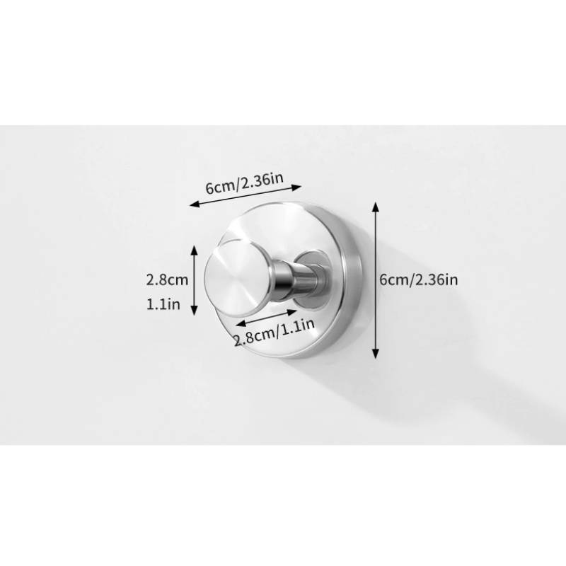 Modern Minimalist Stainless Steel Suction Cup Hook For Bathroom Wall Decor