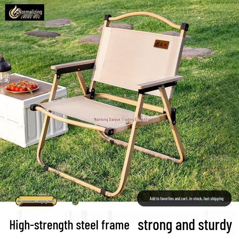 Kermit Tempered Portable Folding Chair - Ideal for Camping, Outdoor, Beach, and Fishing.