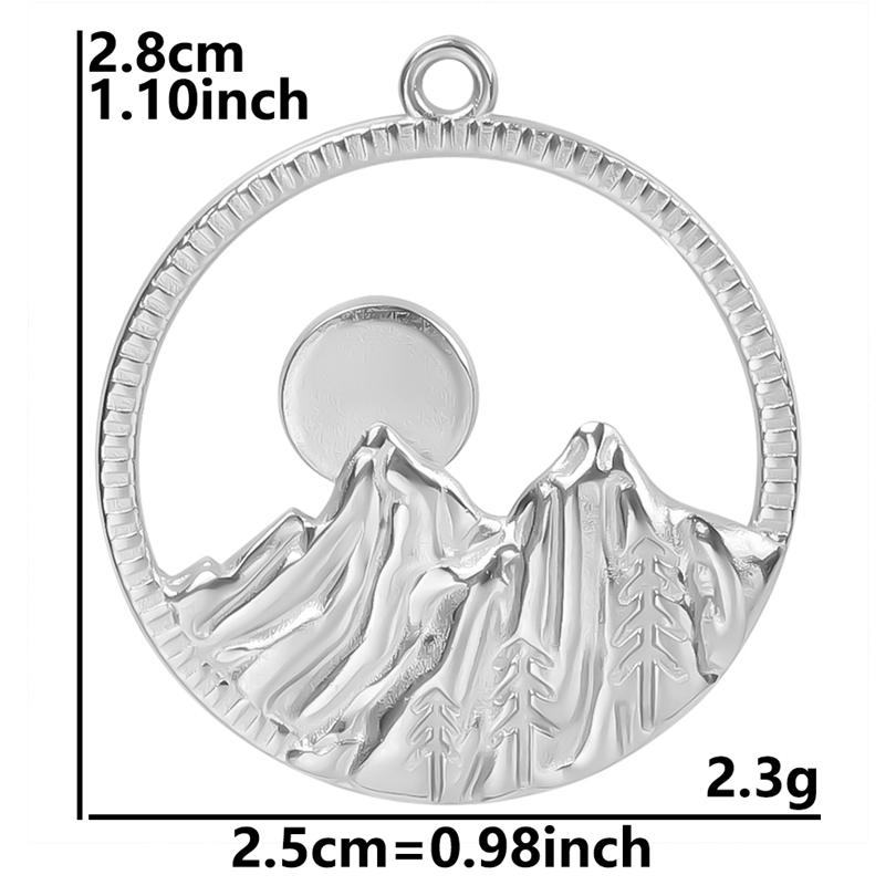 5pcs/Lot Silver Color Le Soleil Pendentif Stainless Steel Charm Pendants For Jewelry Making Supplies Metal Sun Charms Decoration