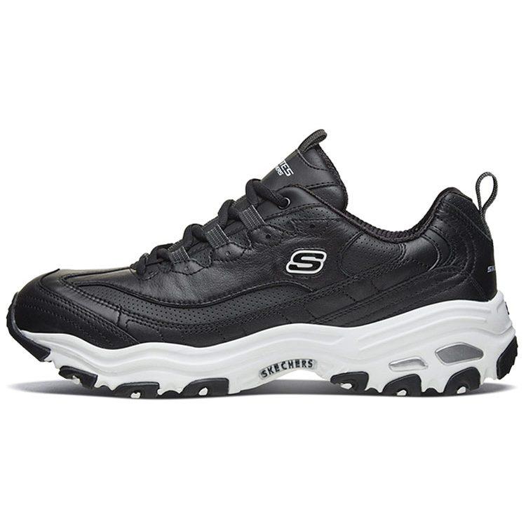 Skechers D Lites 1.0 Low Top Daddy Shoes Black 51888-BKW