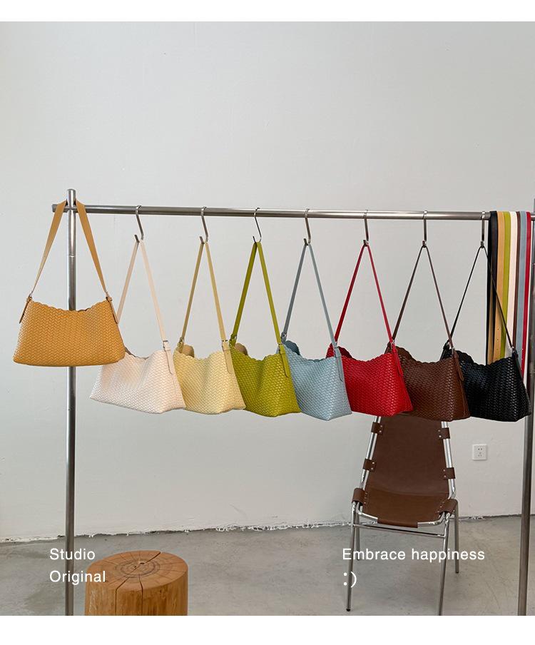 Elegant Woven Texture Underarm Bag: Women's High-Value French Shoulder Bag