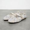 Women's Embroidered Floral Mesh Mary Janes Breathable Ballet Flats Summer Elegant Buckle Strap Soft Sole Casual Shoes