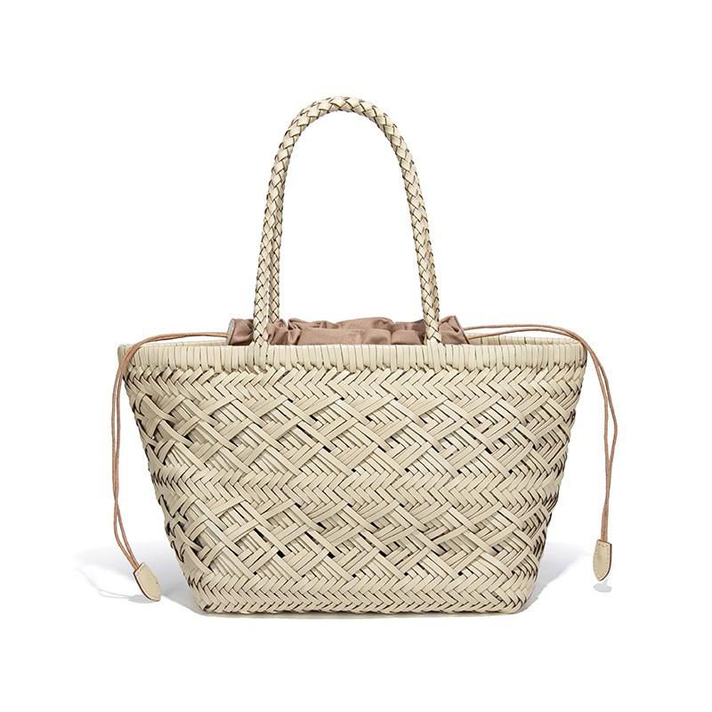 

Retro Hand-woven Tote Bag Large Capacity Commuting Shoulder French Casual Vegetable Basket All-matching Underarm