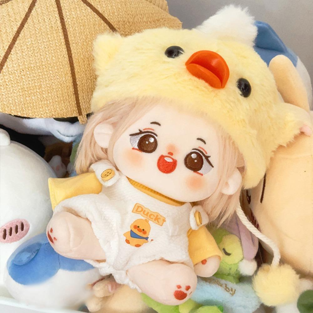 Yellow Duck 20cm Cotton Doll Clothes Strap Pants Doll Dress Up Set  Doll Accessories