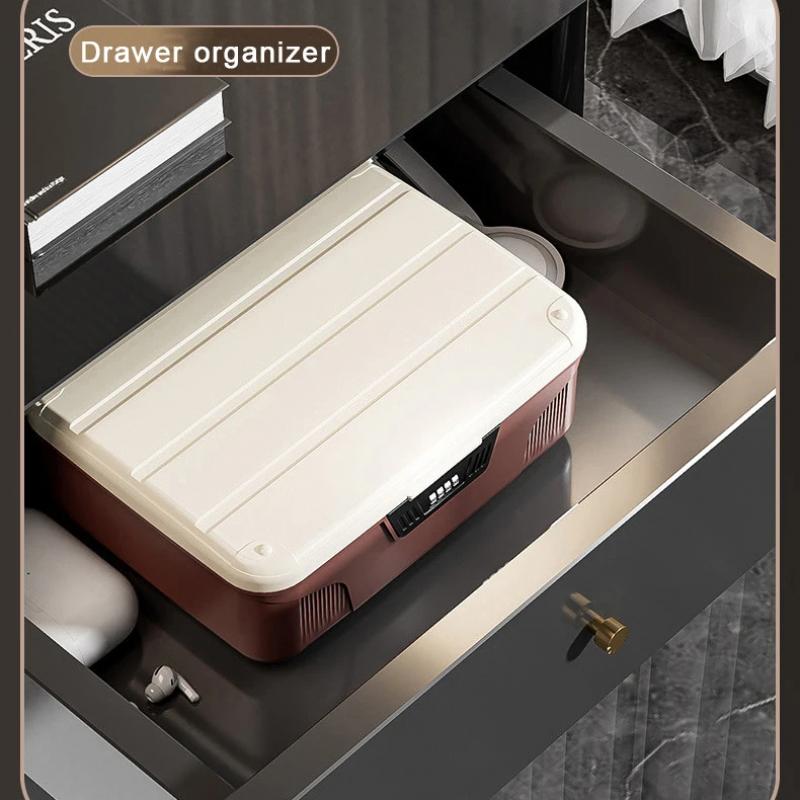 Password Lock Safe Box Large Capacity Multilayer Document Storage Box Valuables Passport Jewelry Privacy Security Storage Box