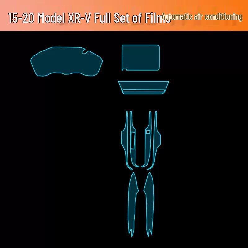 New Honda XRV Interior and Headlight Protection Film, Center Console Screen, Gear Shift Decor