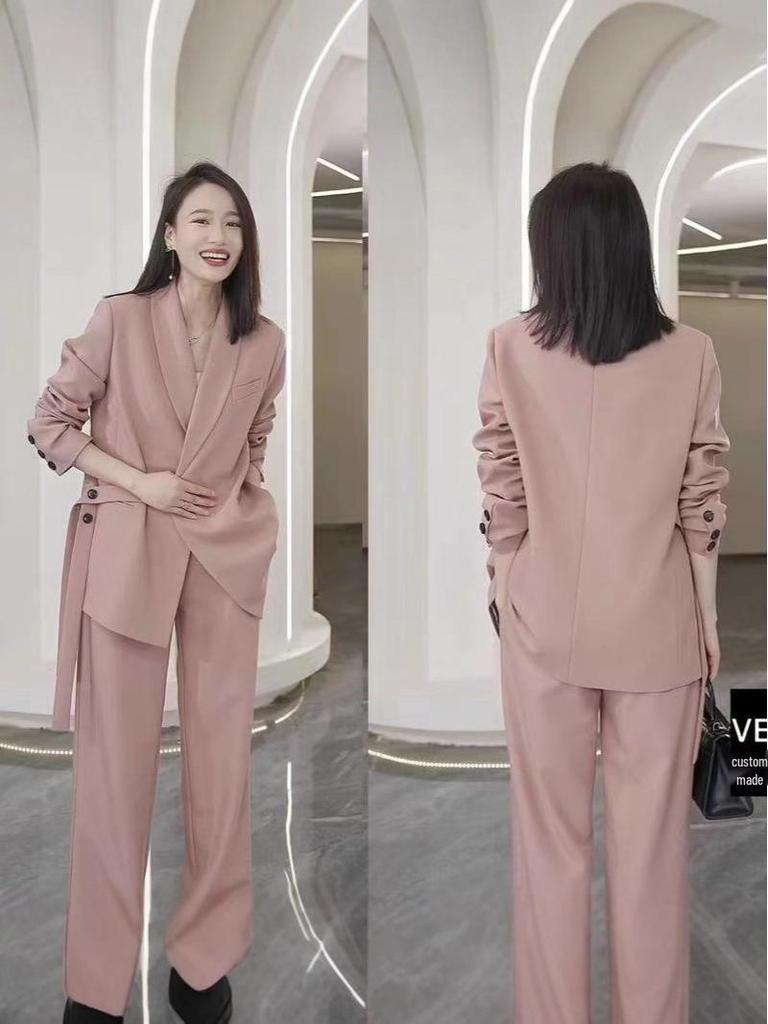 Southeast Asia Women's Plus Size Wide-Leg Pants Two-Piece Set - Spring/Autumn Fashion