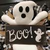 40cm Halloween Wreath Decorations Large Scary Halloween Plush Ghost Garland Holiday Decor Horror Wreath Front Door Wall Ornament