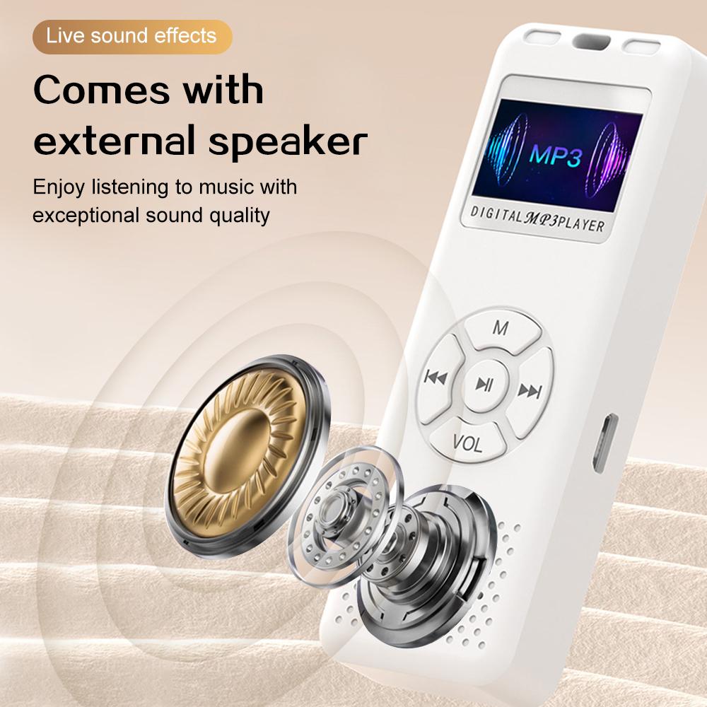 2025 New Digital Audio Voice Recorder LED Color Screen A-B Repeat Portable Recorder MP3 For Interview Business Support Up to 64G