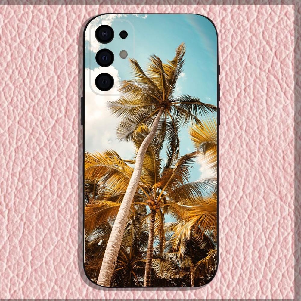 Coconut Palm Tree  Phone Case For Samsung S25,S24,S21,S22,S23,S30,Ultra,S20,Plus,Fe,Lite,Note,10,9,5G Black Cover