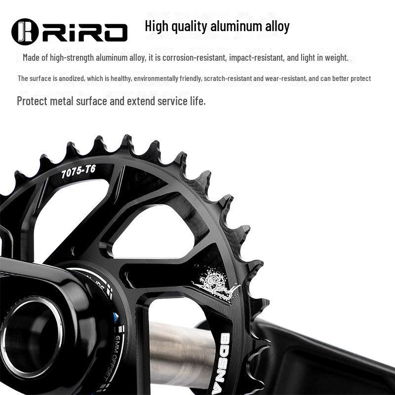 RIRO Gränsöverskridande GXP Mountainbike Kedjekrans: Hålig integrerad vevarm i aluminiumlegeringstillbehör